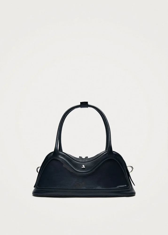 Hilma Vinyl Black Leather Bag