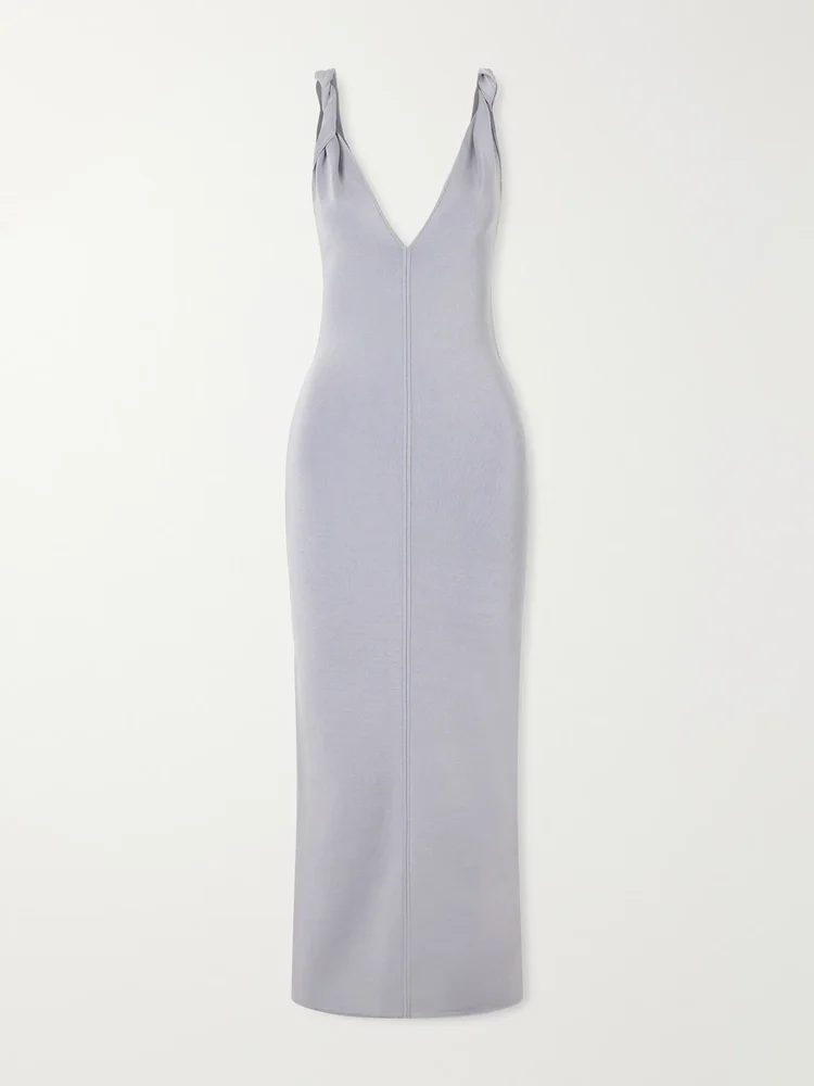Twisted Tyra stretch-knit midi dress