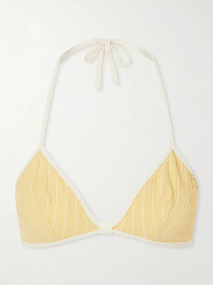 Sunshine jacquard bikini top
