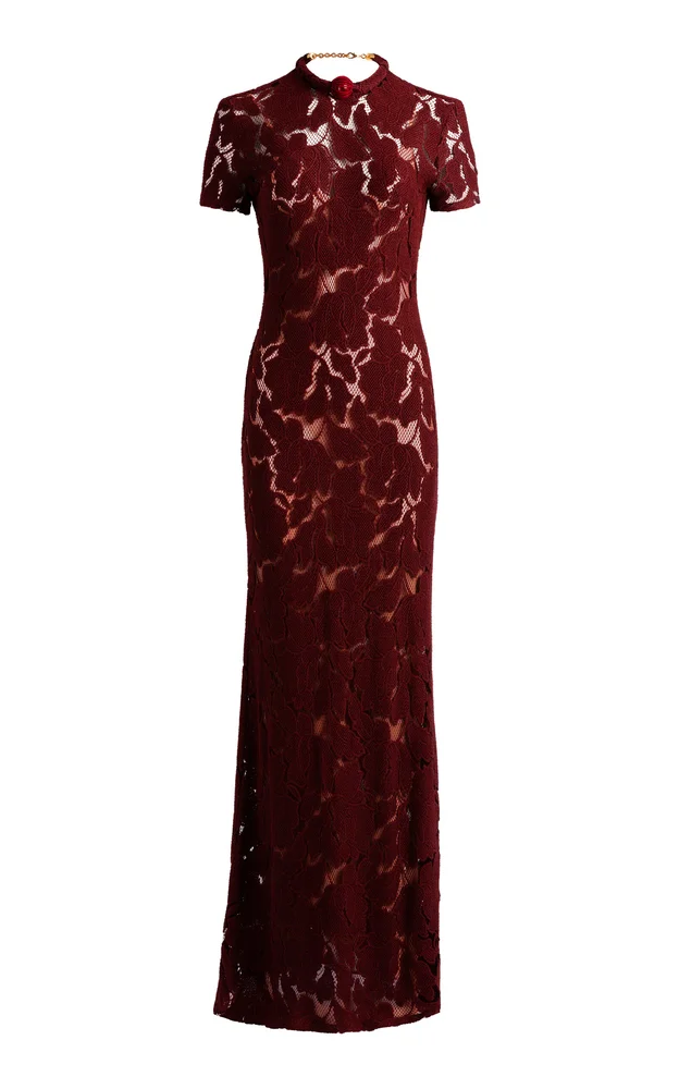 Rochelle Cotton-Blend Lace Maxi Dress