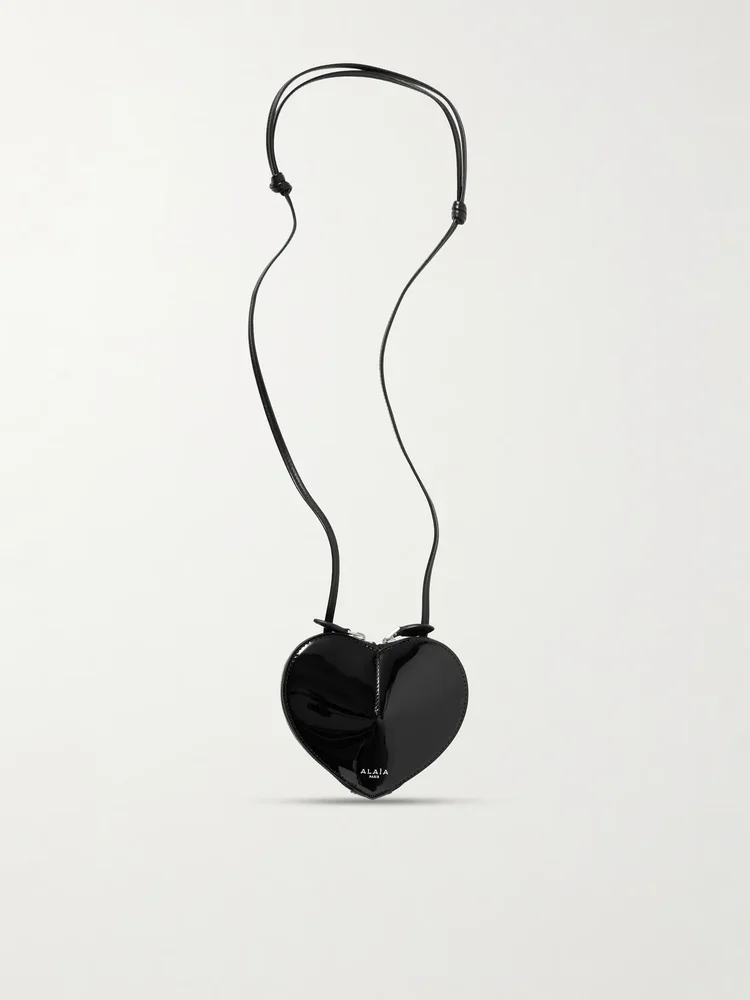 le coeur patent leather shoulder bag