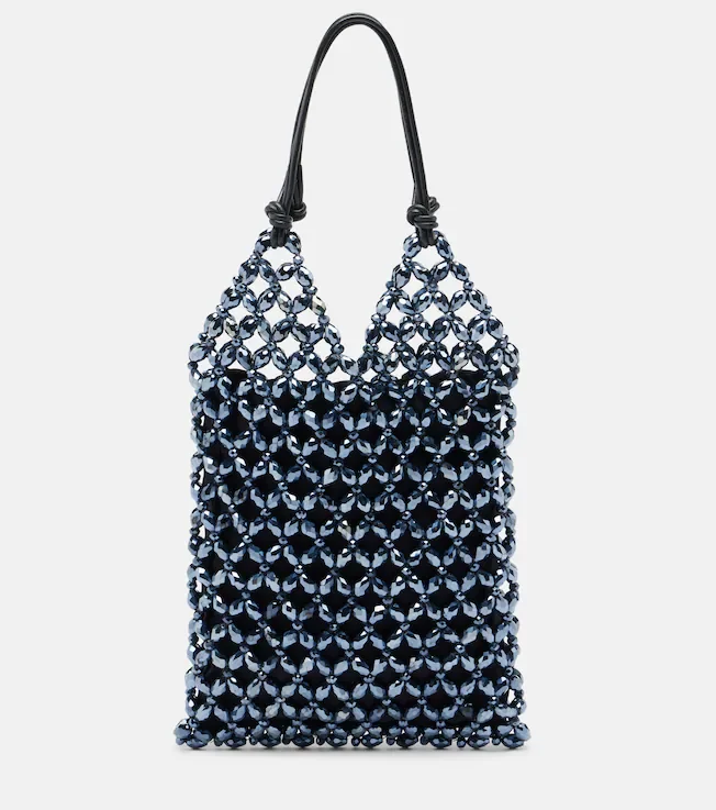 Karla beaded top-handle bag