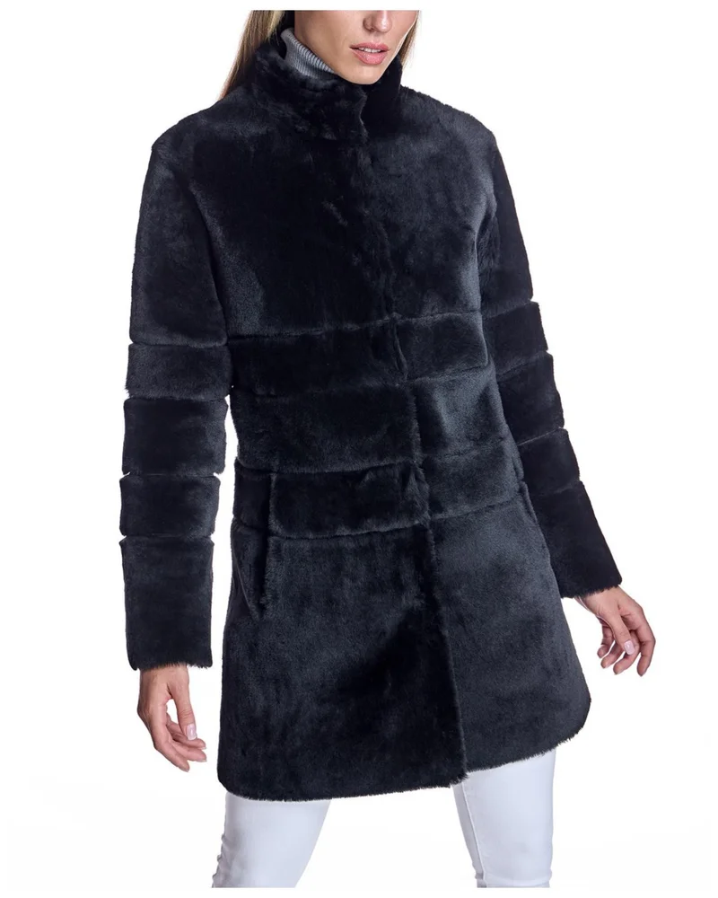 Reversible Seam-Out Shearling Shortcoat
