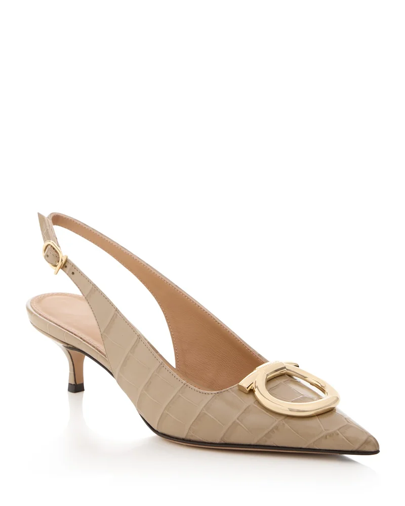 Sara Maxi Gancini Slingback Pumps