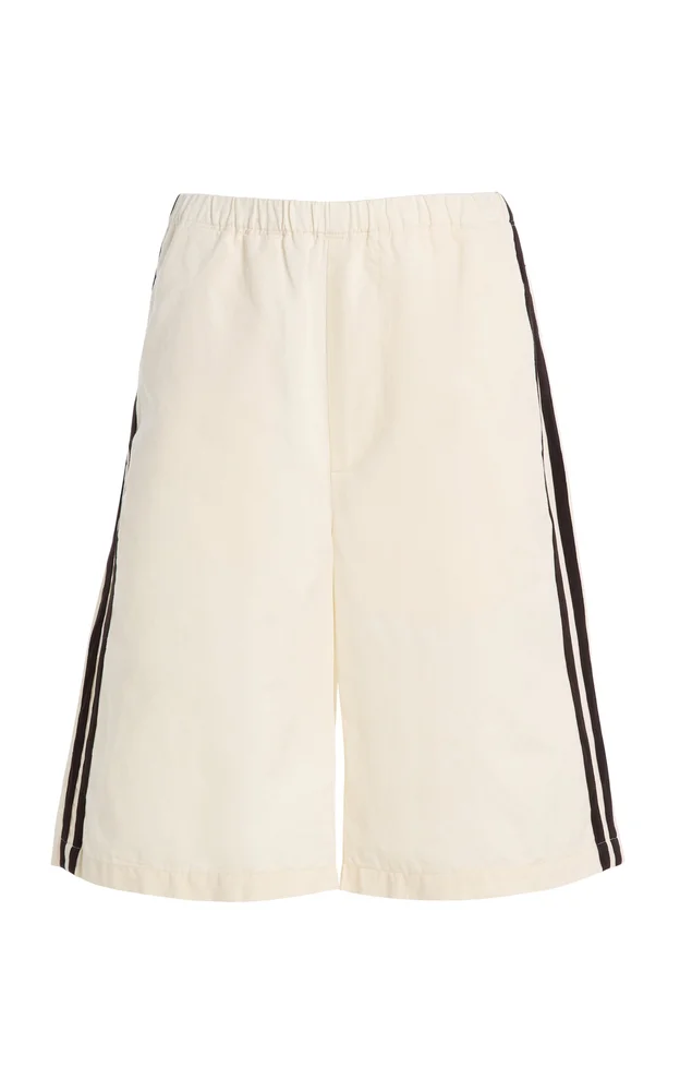 Anais Cotton-Flax Track Shorts