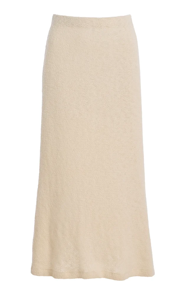 The Rey Crochet-Knit Midi Skirt
