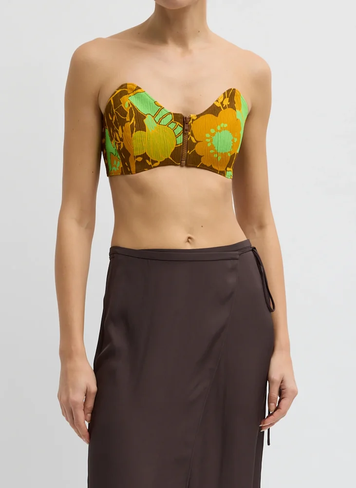 Kamara Print Strapless Bralette