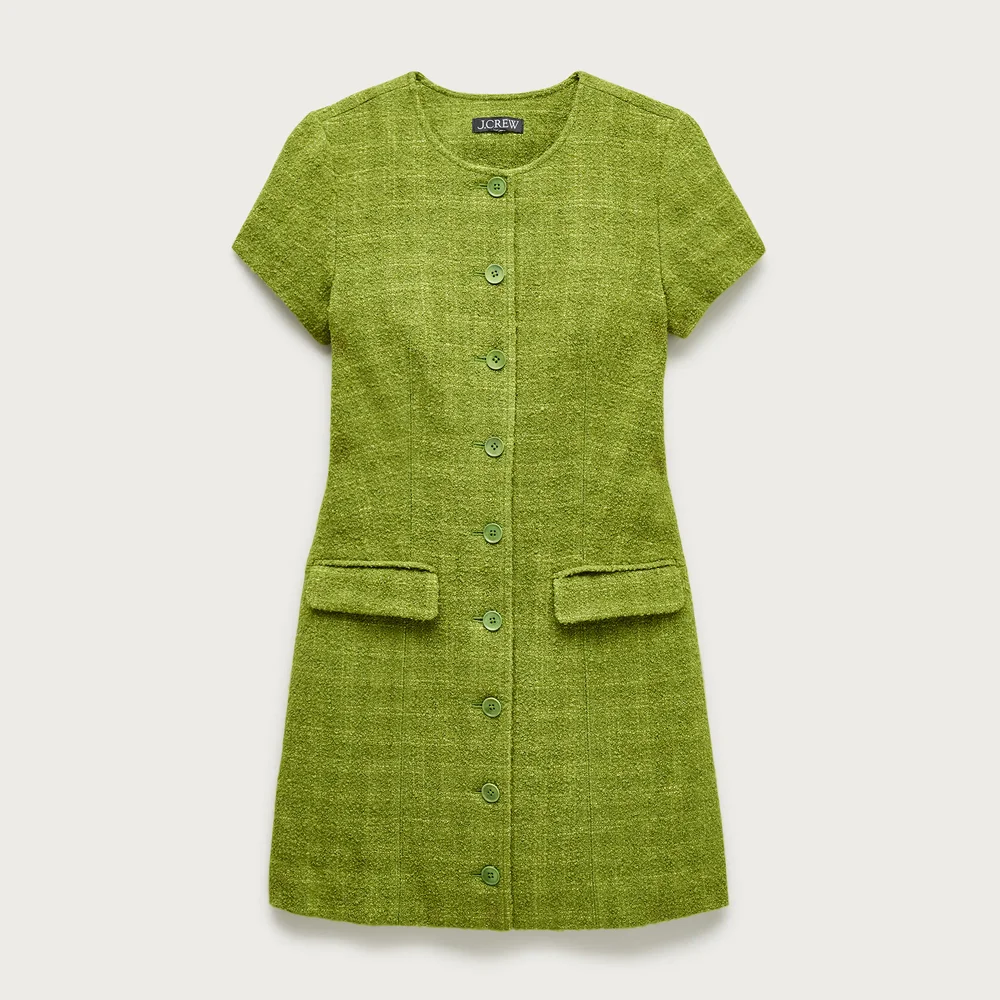 Tall Parc dress in boucl&eacute; tweed