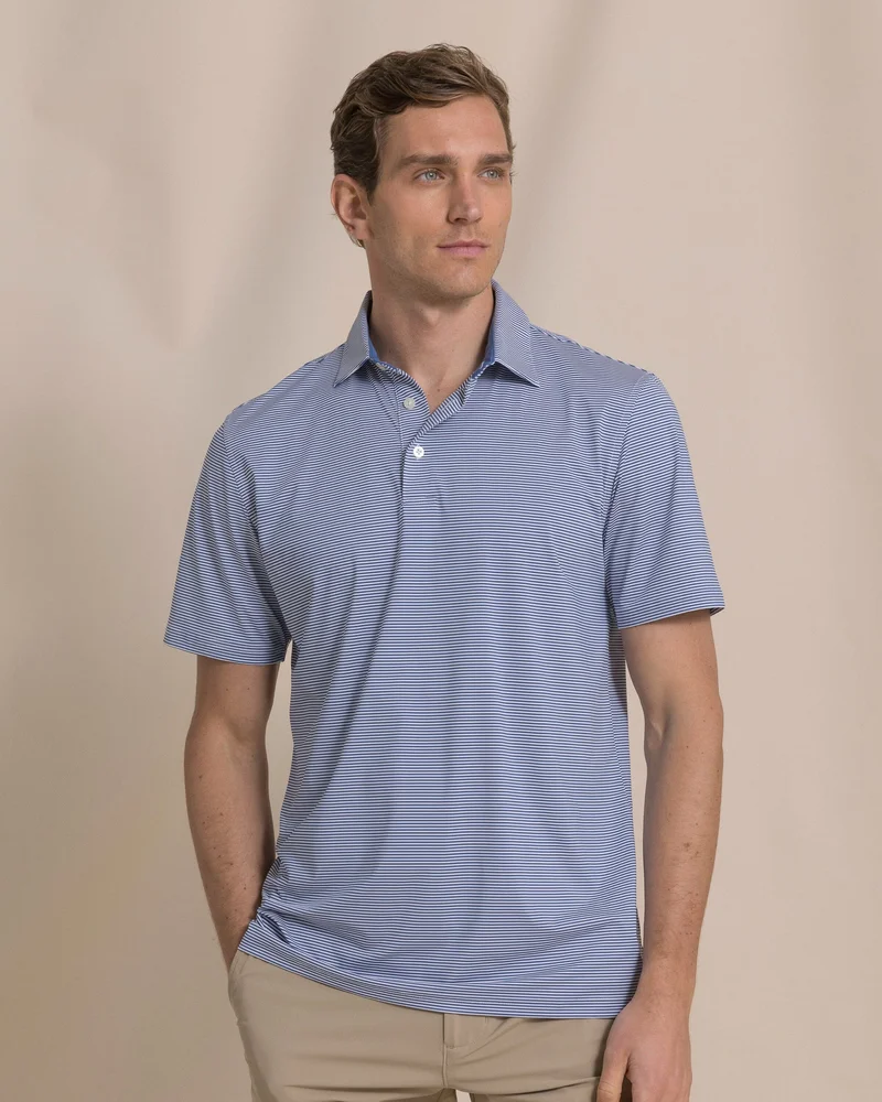 Coastal Breeze® Meadowbrook Stripe Performance Polo