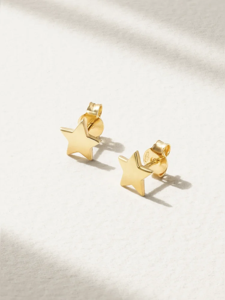 Shiny Superstellar 18-karat gold earrings