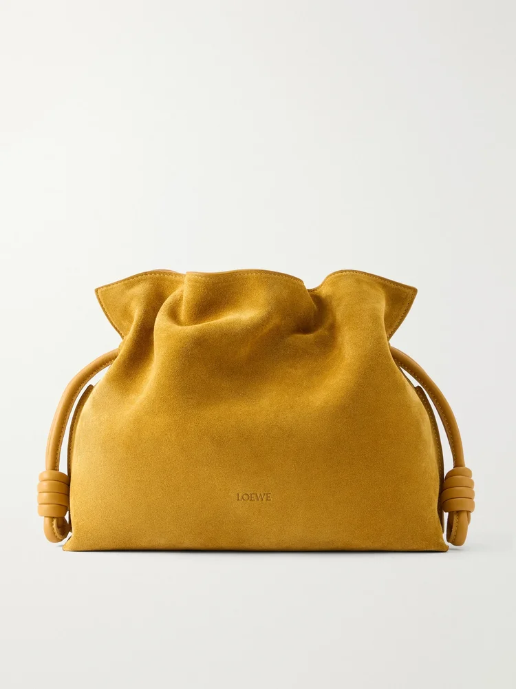 Flamenco medium suede clutch