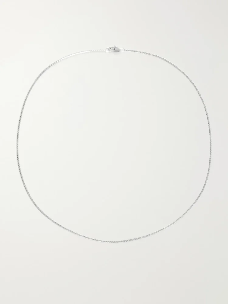 Mini Omega platinum-plated necklace