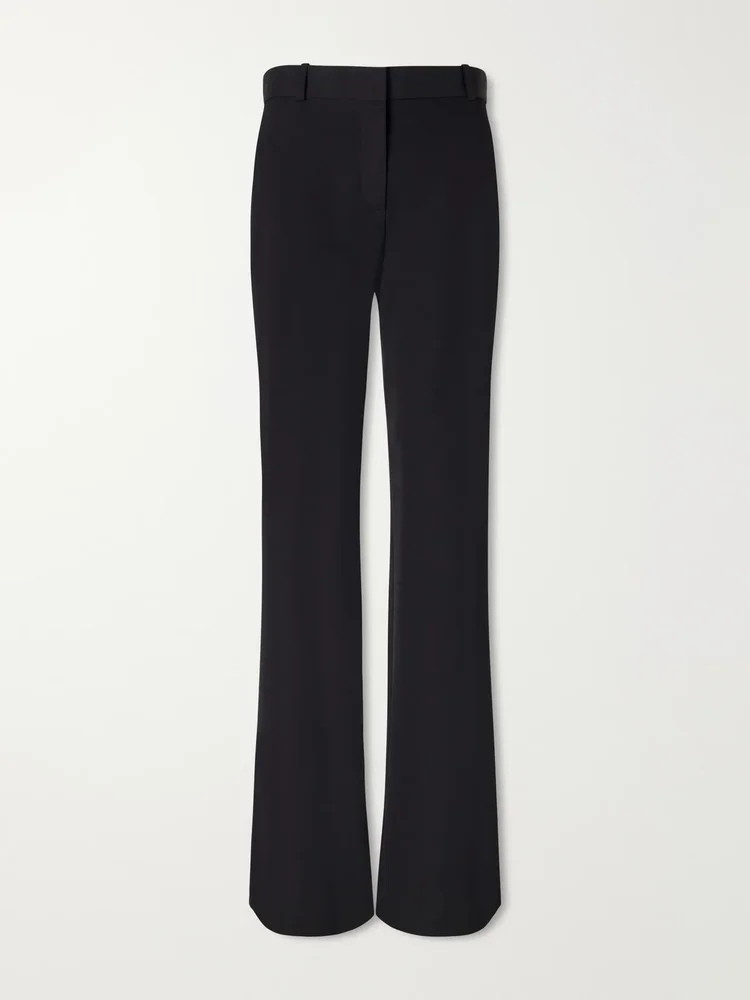 Coleman mid-rise wool-twill wide-leg pants