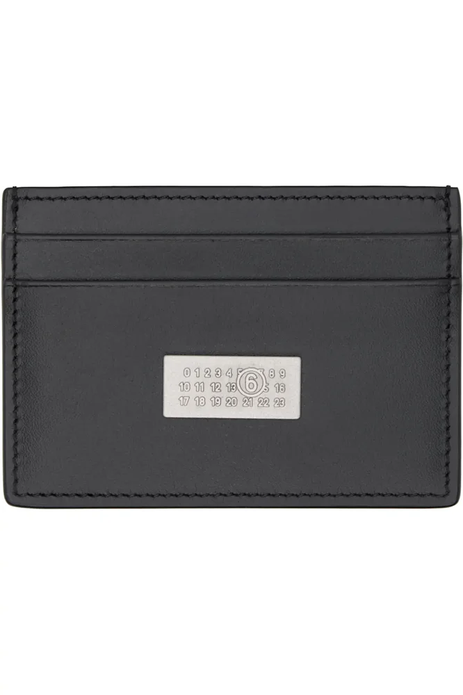 Black Numeric Leather Card Holder