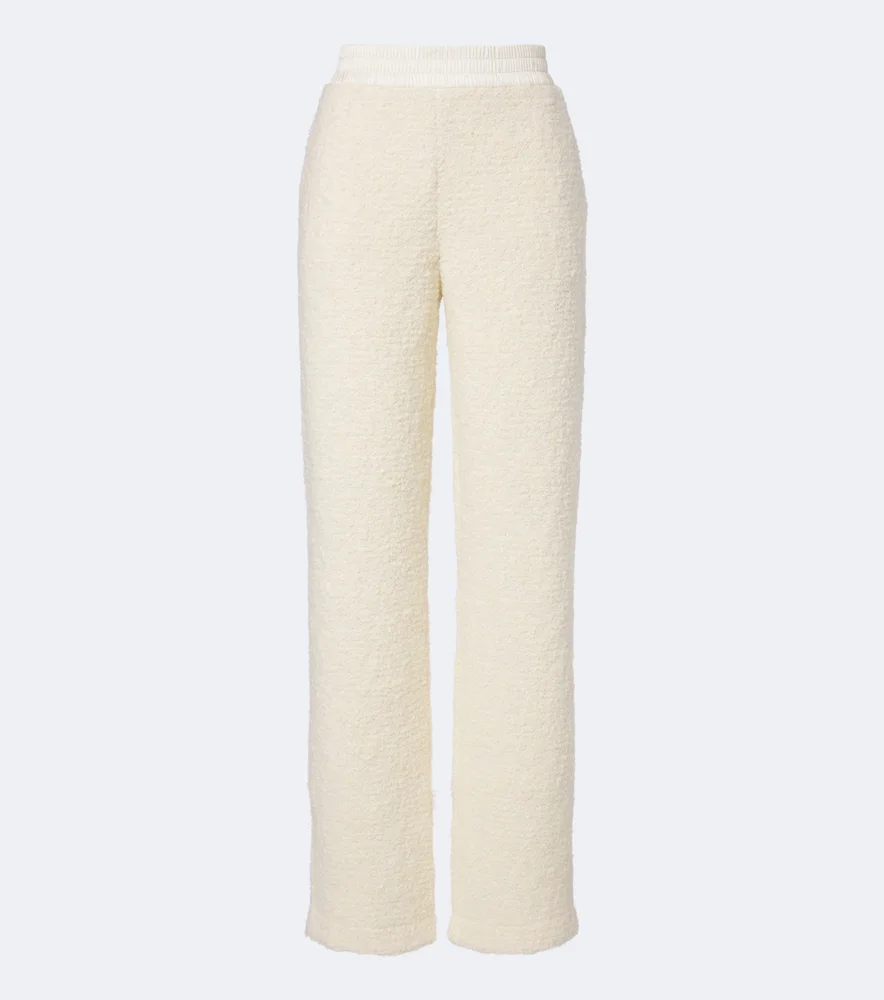 Bouclé straight pants