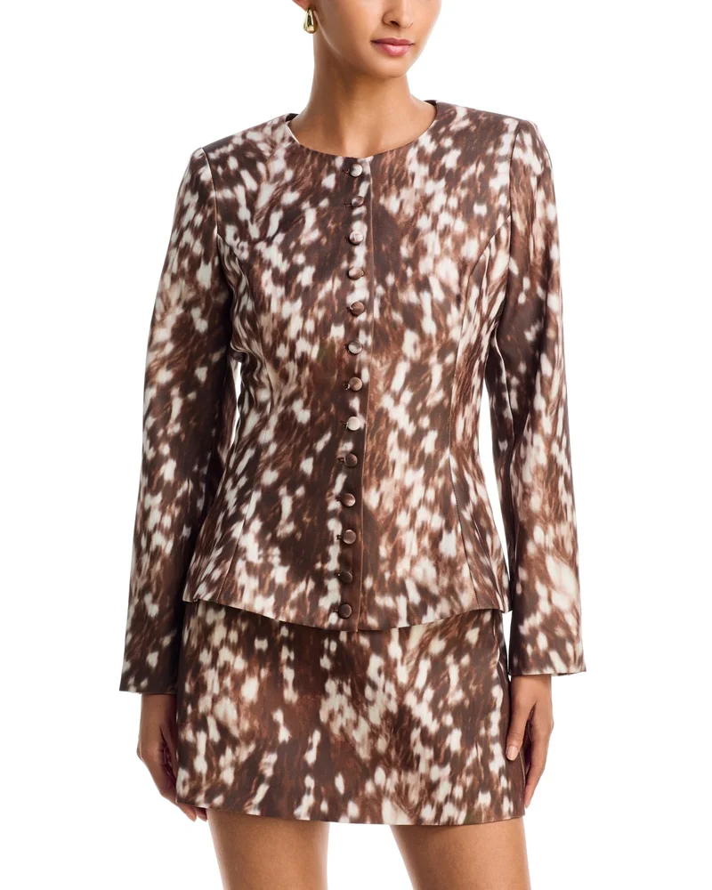 Crewneck Peplum Hem Jacket - Exclusive