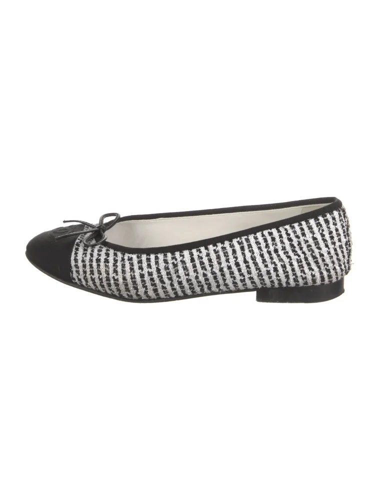Pre-Owned Interlocking CC Logo Sequins Ballet Flats