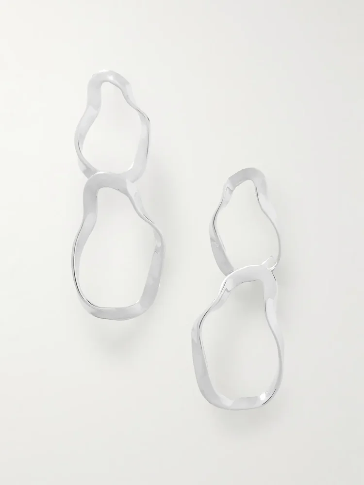 Viviane small recycled sterling silver earrings