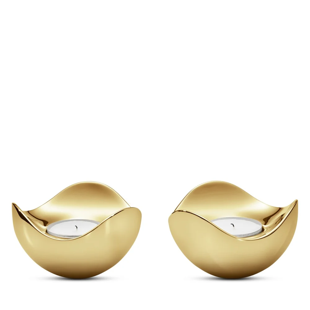 Bloom Botanica Gold Tealight Candleholder, Set of 2 - Exclusive