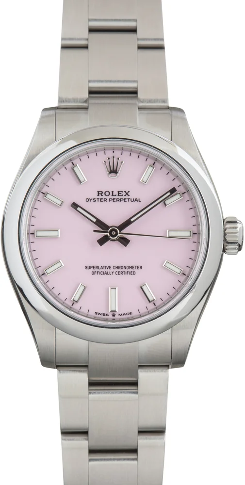 Pre-Owned Rolex Oyster Perpetual 31 277200 Candy Pink Dial Stainless Steel