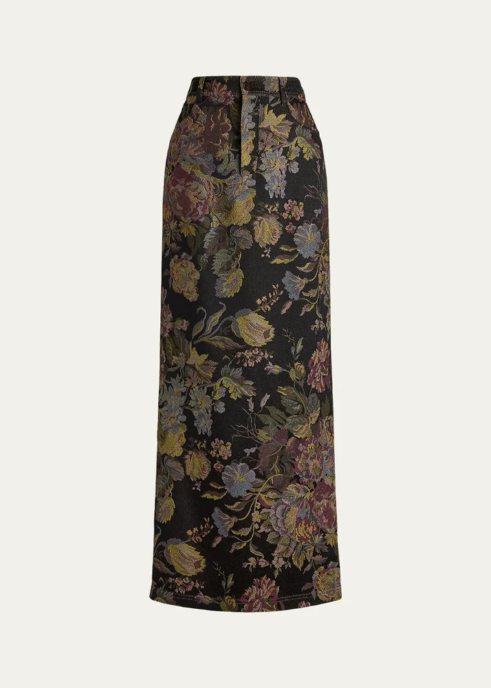 Fontaine Floral Jacquard Skirt