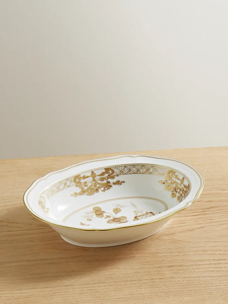 Antico Doccia gold-plated porcelain bowl
