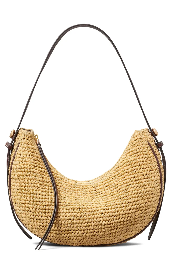 Woven Half Moon Bag