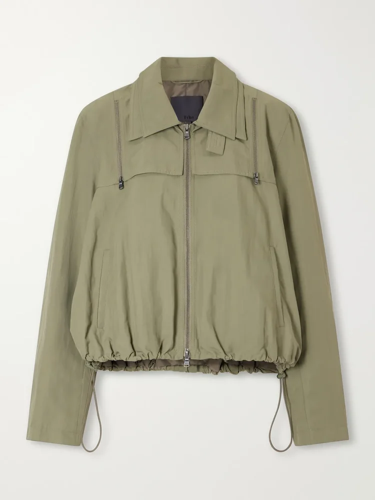 Cropped shell jacket