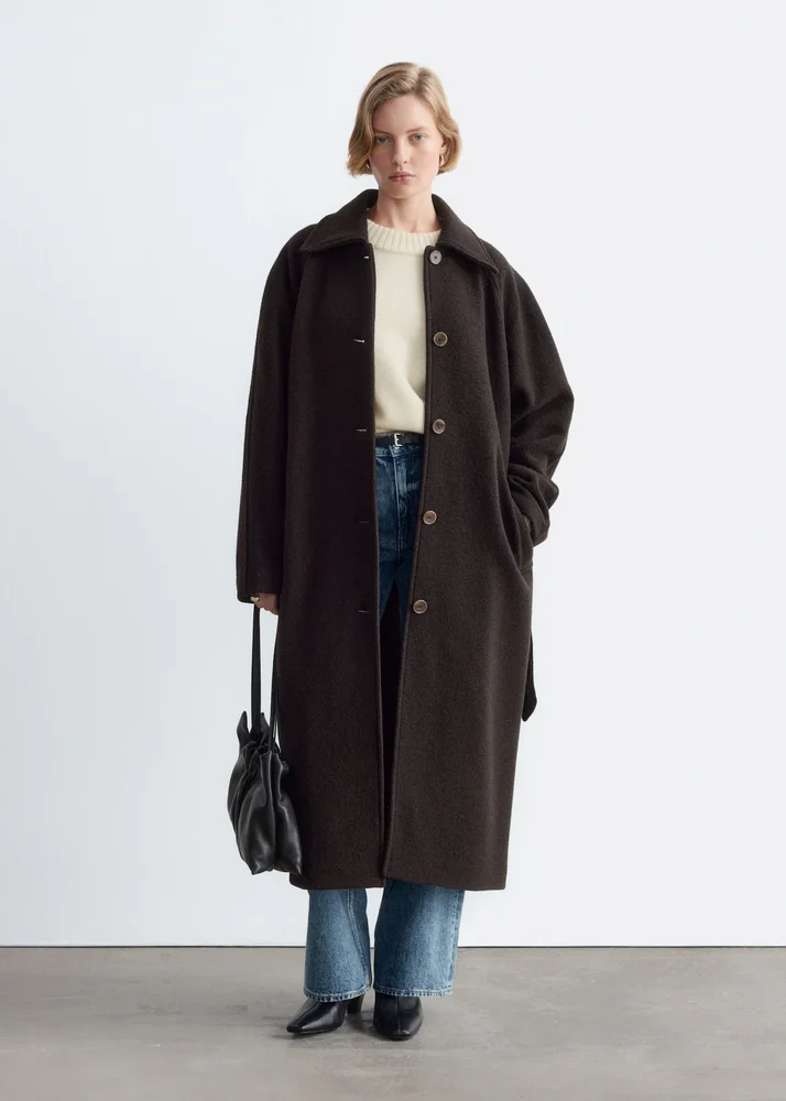 Bouclé Wool Car Coat