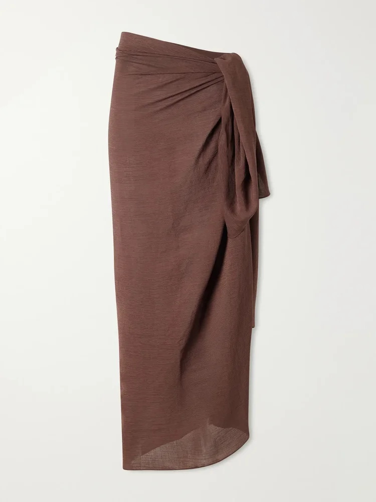 Zaia Caftan in Striped Gauze