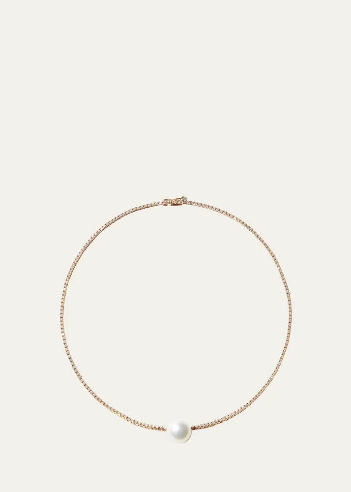 18K Yellow Gold Eve Necklace with 12mm South Sea Pearl, 15"L