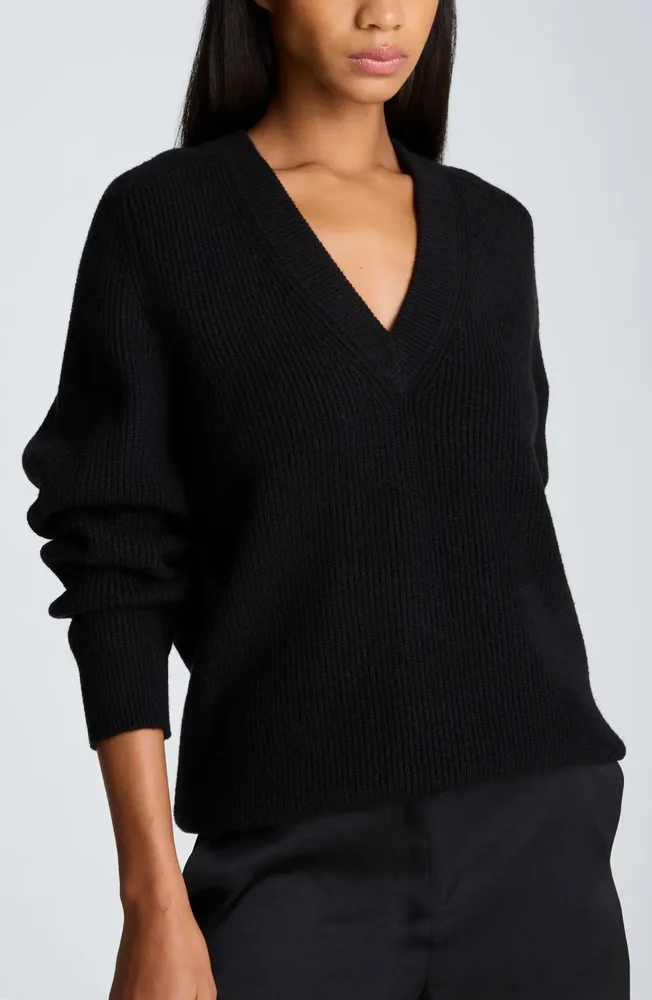 Oversized V Neck Raglan Sweater