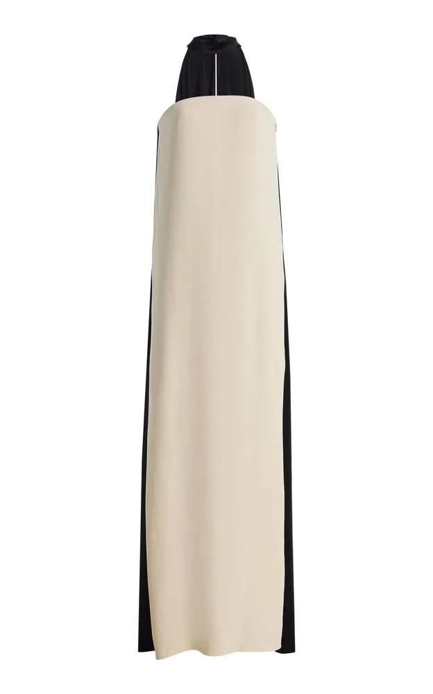 Two-Tone Silk-Cady Gown