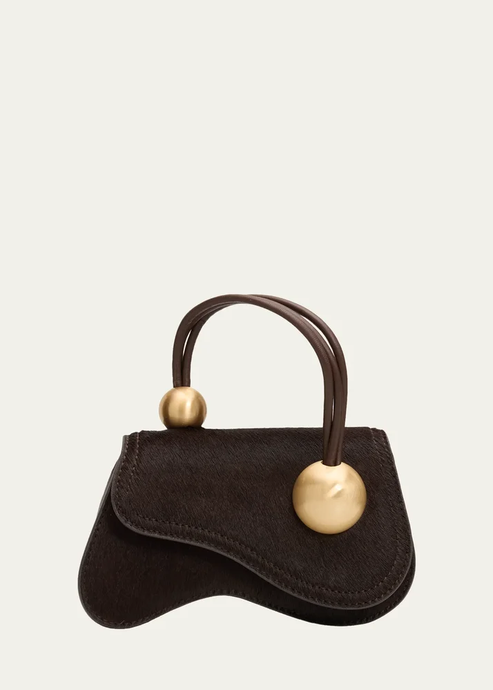 Kazia Nano Calf Hair Top Handle Bag