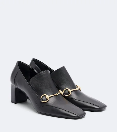 Galleria Horsebit leather loafer pumps