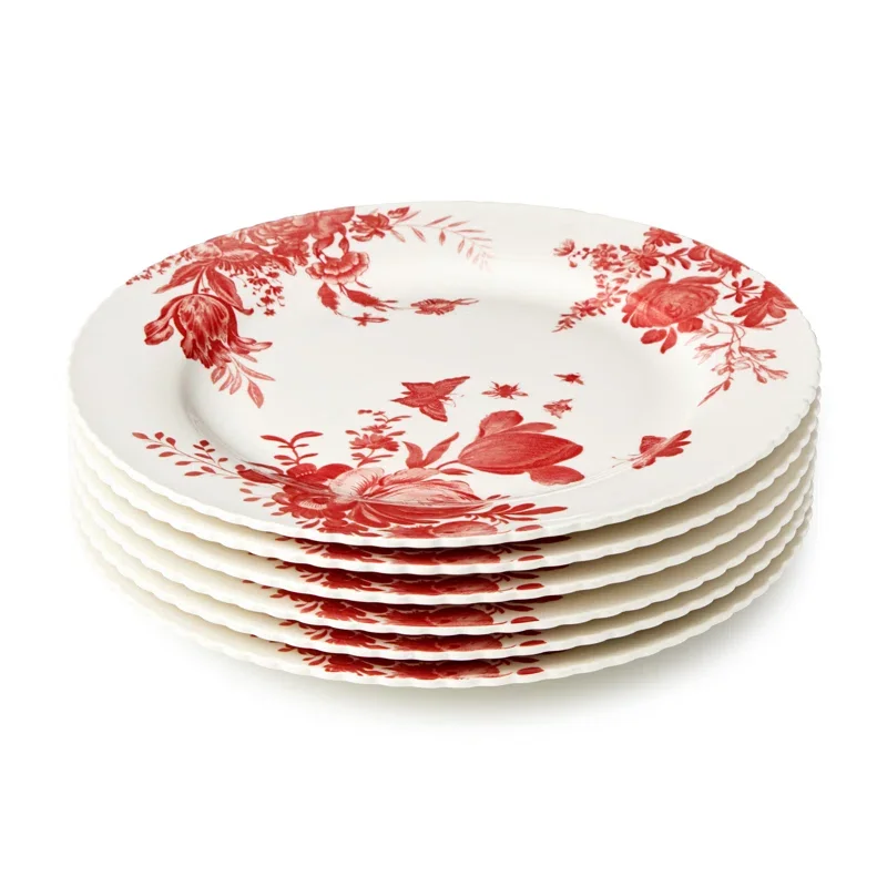Gabrielle Rose Porcelain Dinner Plate, Set of 6