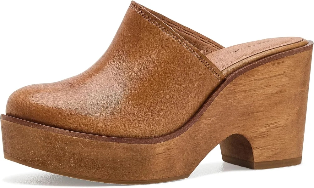 Hudson Wedge Leather Clog