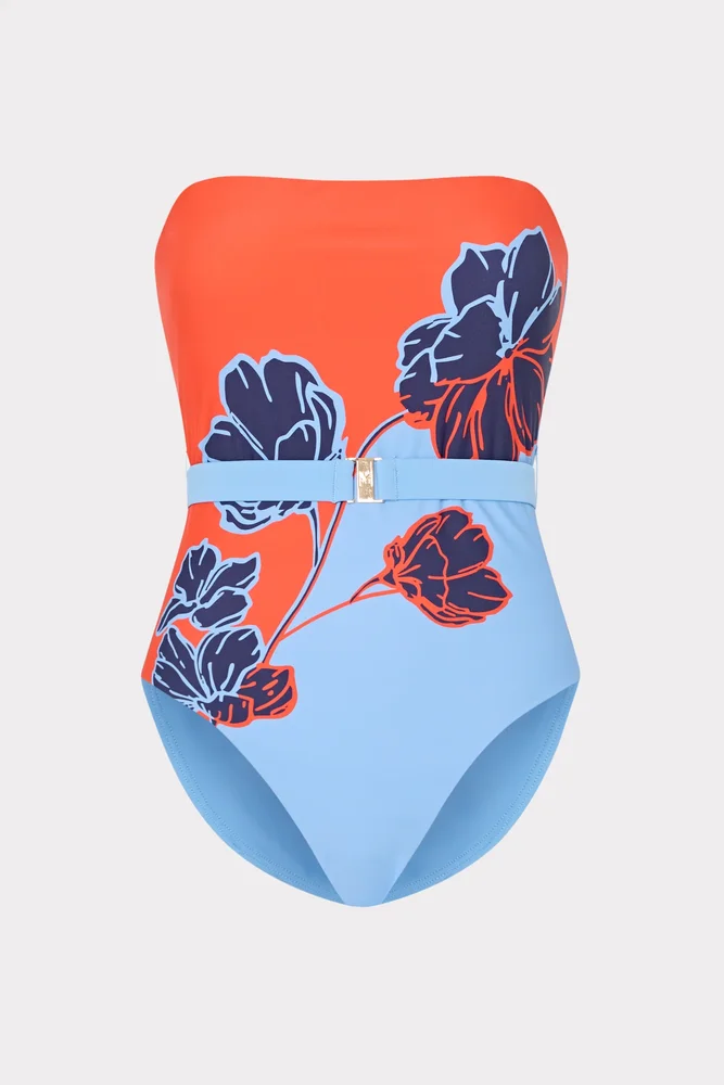Skewed Petal Strapless One Piece