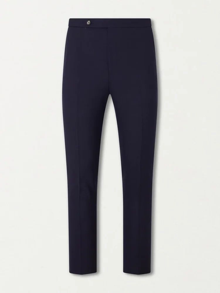 Tapered Virgin Wool Suit Trousers