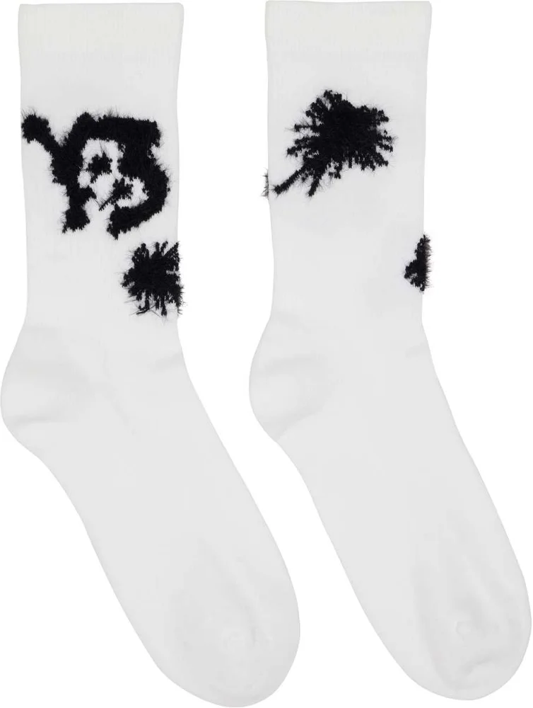 White Chito Graphic Crew Socks