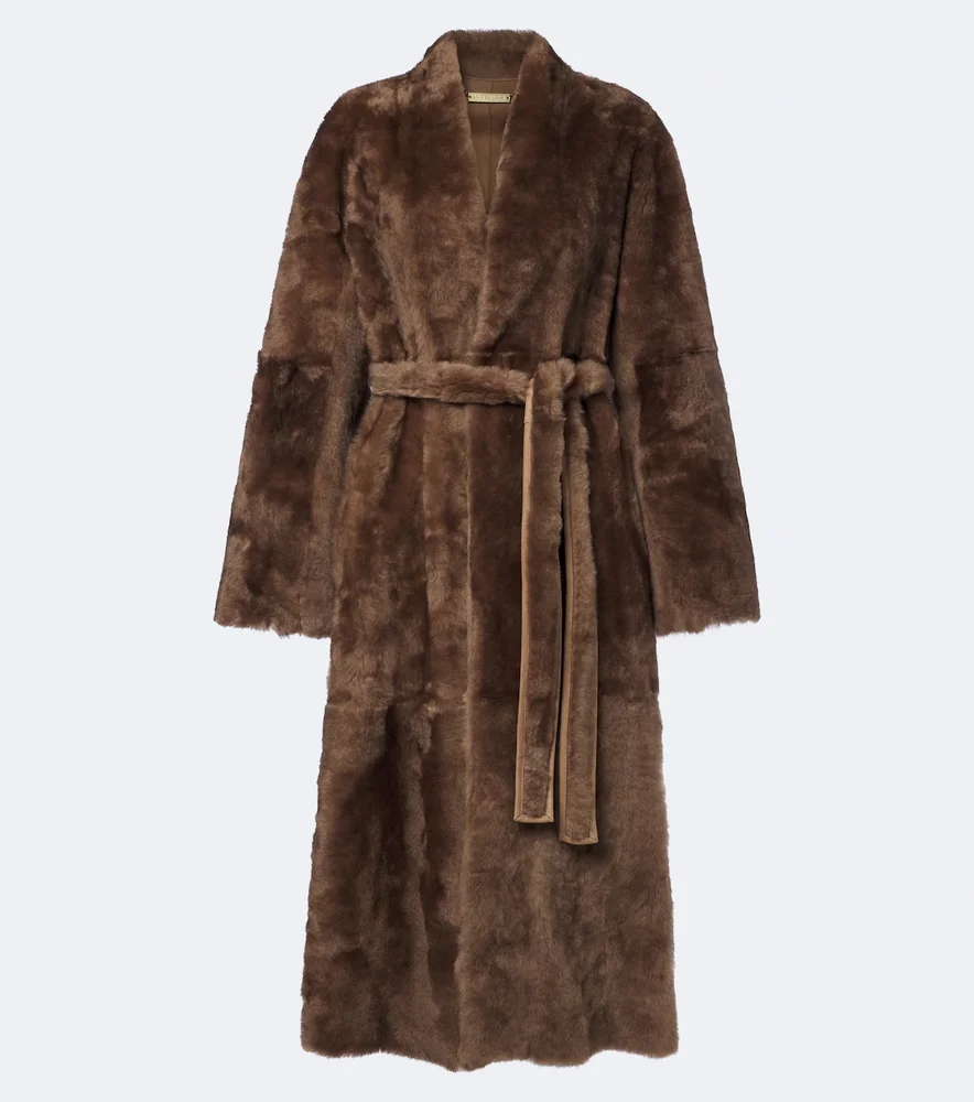 Davos shearling wrap coat