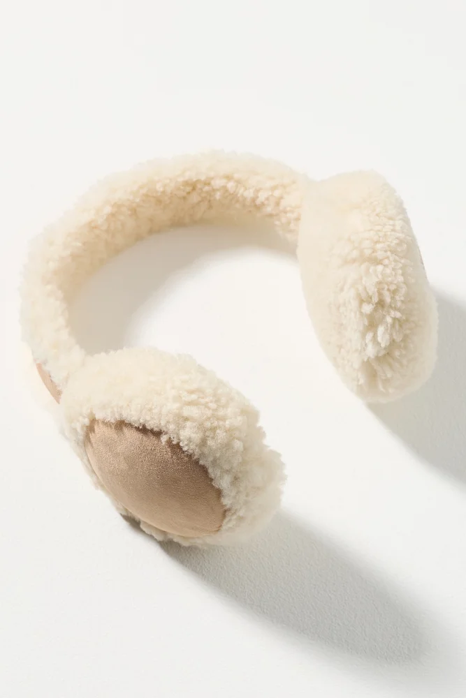 Suede Sherpa Fleece Earmuffs