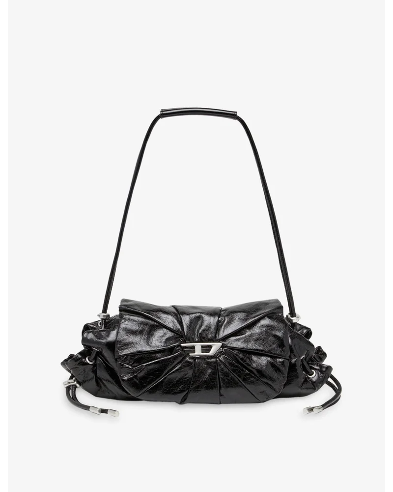 Scrunch-D Leather Shoulder Bag