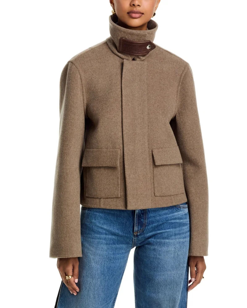 Wool Remi Funnel Neck Jacket