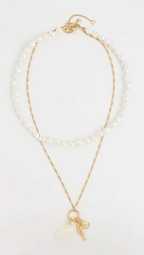 Madewell Madewell x Shopbop Two-Pack Beaded Shell Necklace Set