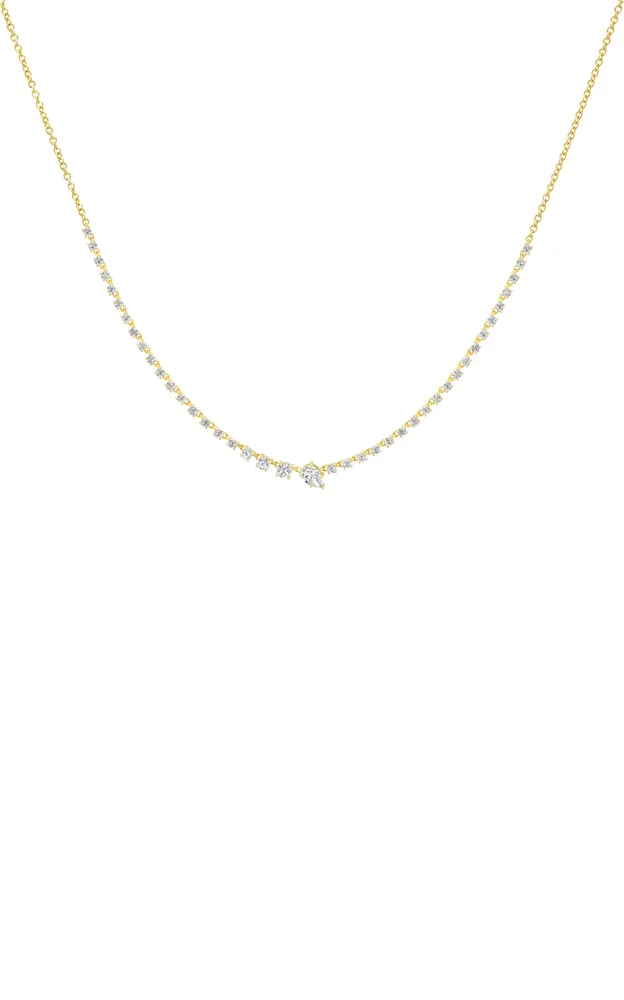 14K Yellow Gold Bias Necklace