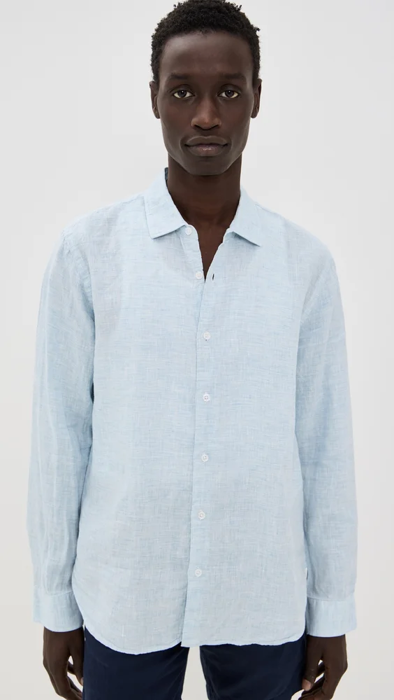 Giles Linen Button Down Shirt