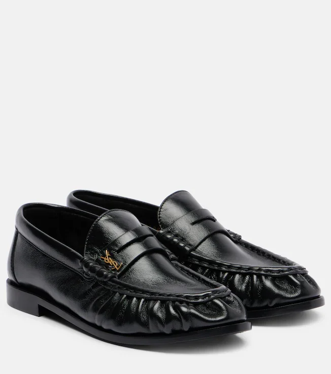 Leather penny loafers