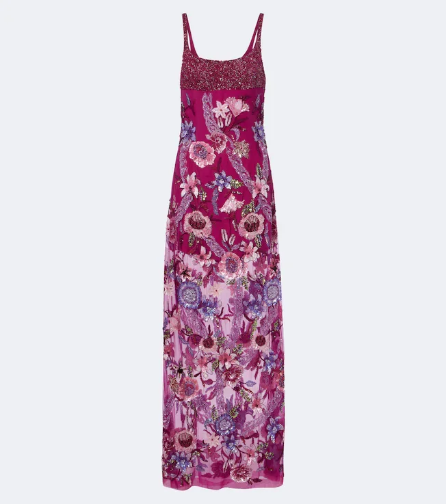 Mystical Garden embellished floral gown