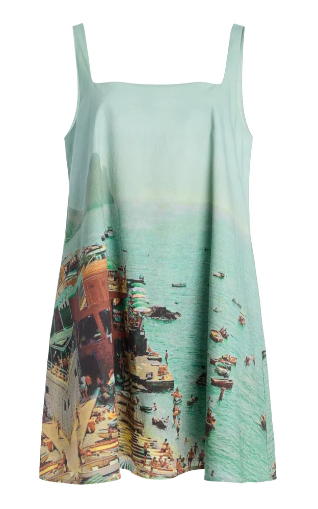 Brio Printed Cotton Mini Dress
